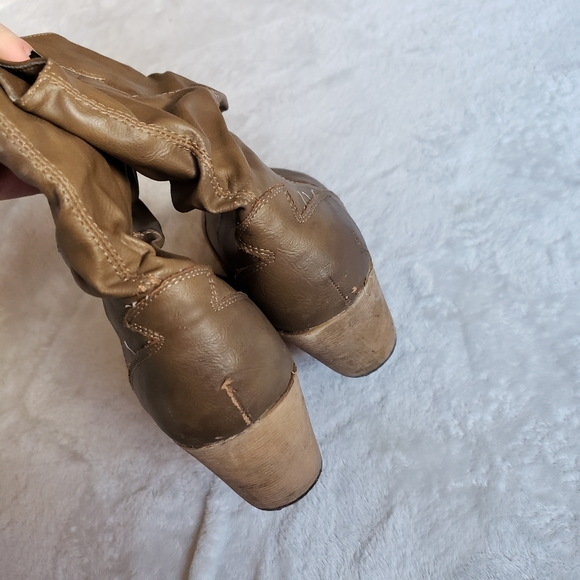 Wet Seal western boot woman's size 6.5 faux leather tan - Picture 4 of 9